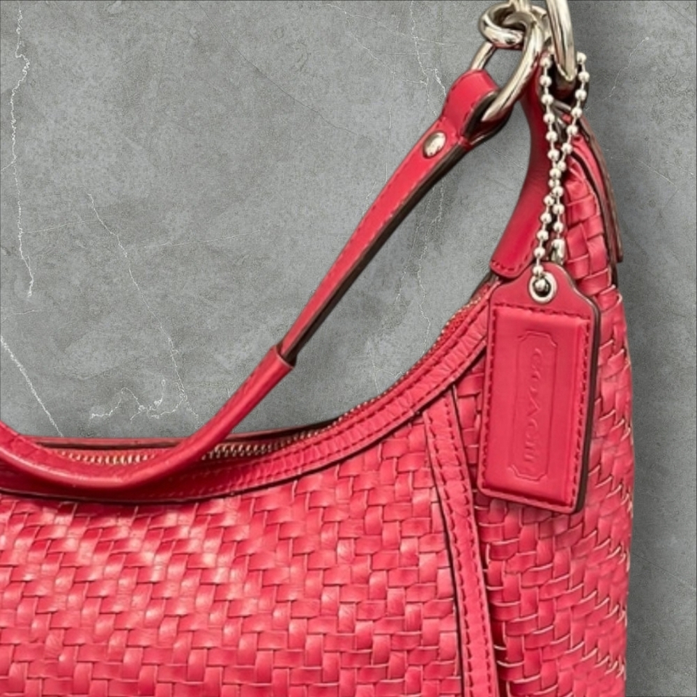 Coach Kristin Woven Leather Hobo - Picture 3 of 10